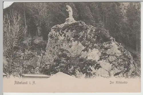 (64825) AK Rübeland, Harz, Hermannshöhle, Bärendenkmal, bis um 1905