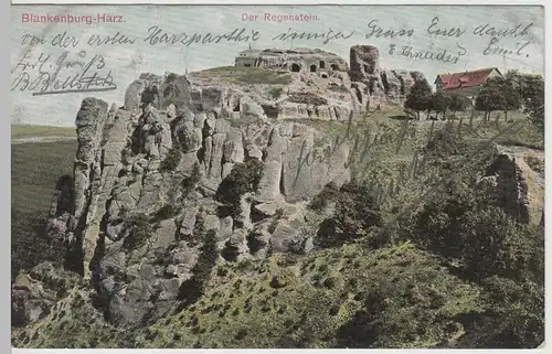 (64797) AK Blankenburg, Harz, Burg Regenstein 1905