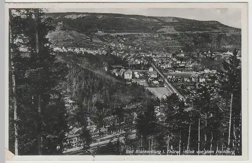 (64788) AK Bad Blankenburg, Panorama, Blick vom Heinberg 1938