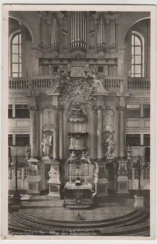 (64777) Foto AK Grossenhain, Altar der Marienkirche, Bahnpost 1942