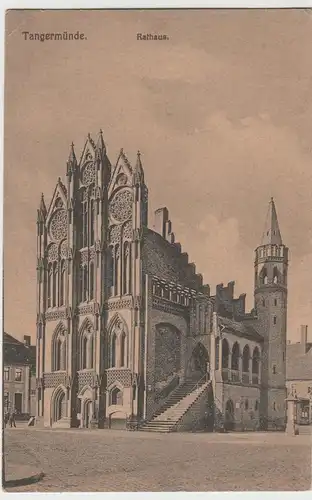 (64778) AK Tangermünde, Rathaus 1921