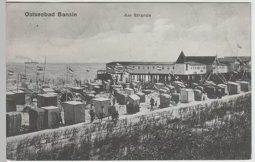 (64771) AK Ostseebad Bansin, Strandleben 1919
