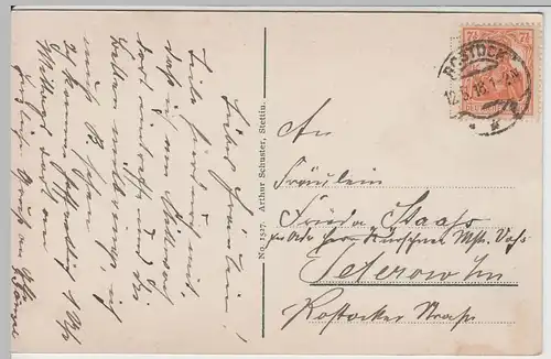 (64767) AK Rostock, Partie am Unterwall 1918