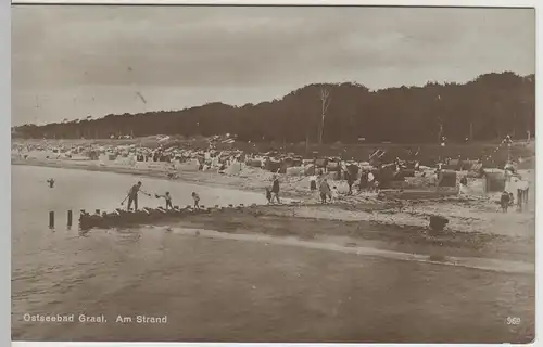 (64727) Foto AK Ostseebad Graal, Strandleben 1928