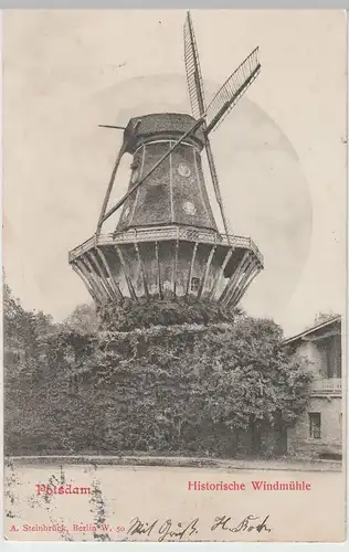 (64704) AK Potsdam, Sanssouci, Historische Mühle 1901