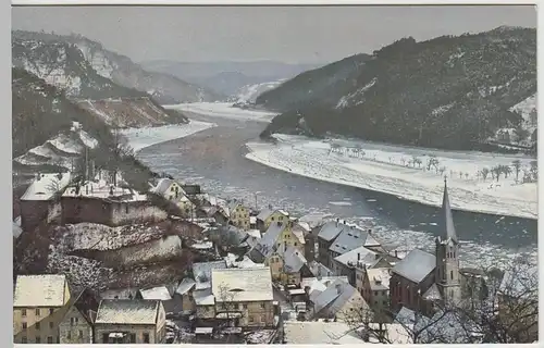 (64633) AK Sächs. Schweiz, Wehlen im Winter 1910er