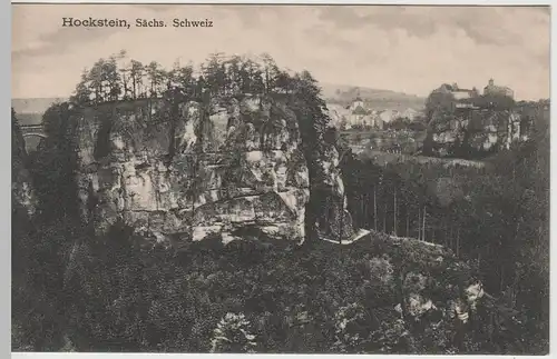 (64624) AK Sächs. Schweiz, Hockstein, vor 1945