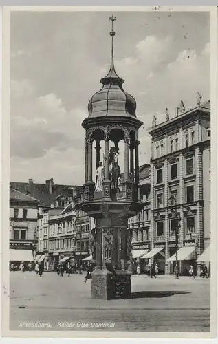 (64601) AK Magdeburg, Kaiser-Otto-Denkmal, Magdeburger Reiter 1934