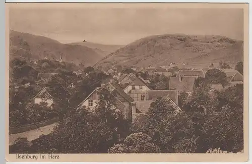 (64554) AK Ilsenburg, Harz, Panorama, Blick Richtung Brocken 1928