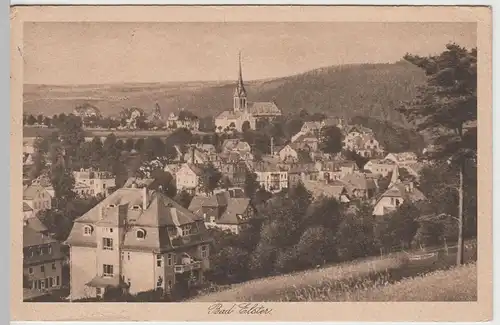 (64509) AK Bad Elster, Panorama mit Trinitatiskirche 1930