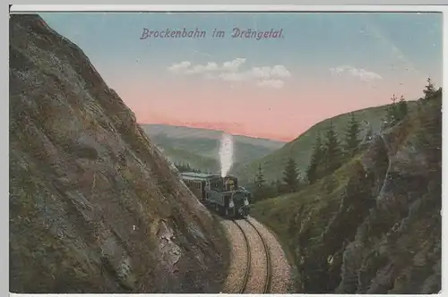 (64480) AK Brockenbahn im Drängetal, Harz, vor 1945