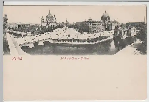 (64351) AK Berlin, Blick auf Dom u. Schloss um 1905