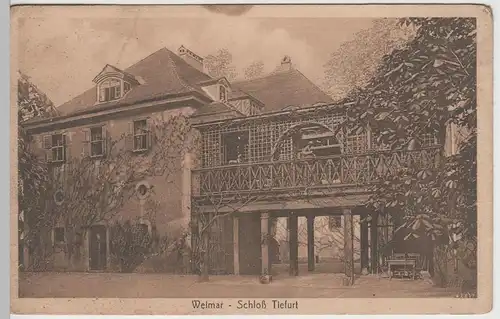 (64464) AK Weimar, Schloss Tiefurt 1916