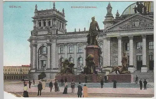 (64299) AK Berlin, Bismarck-Denkmal 1909