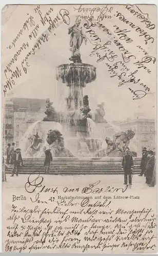 (64287) AK Berlin, Herkulesbrunnen a.d. Lützow-Platz 1905