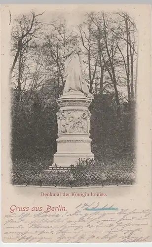 (64284) AK Gruß aus Berlin, Denkmal der Königin Louise um 1900, gelaufen 1911