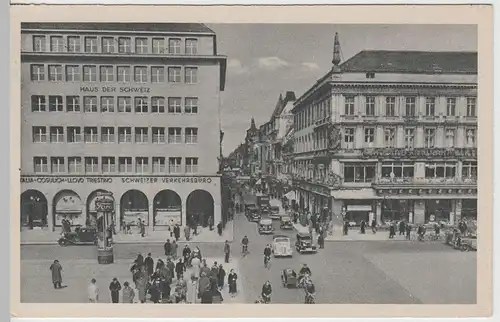 (64422) AK Berlin, Unter den Linden, Friedrichstr., Haus der Schweiz, v. 1945