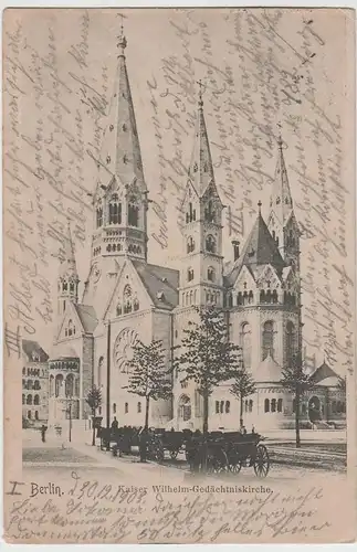 (64279) AK Berlin, Kaiser-Wilhelm-Gedächtsniskirche 1903