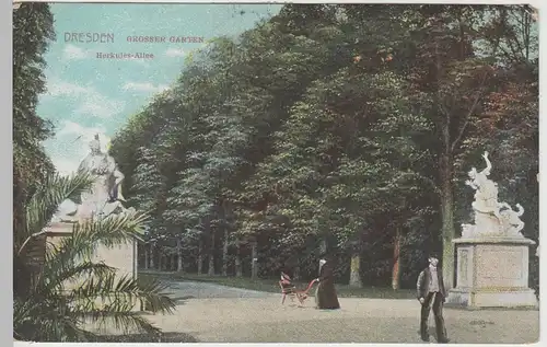 (64240) AK Dresden, Großer Garten, Kentaurengruppen 1914