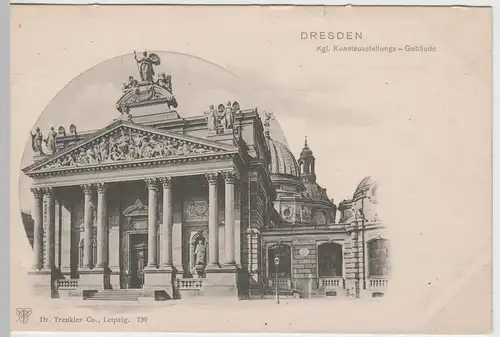 (64235) AK Dresden, Kunsthalle, Kunstakademie, bis um 1905