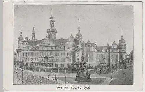 (64225) AK Dresden, Kgl. Schloss, Wettin-Obelisk, aus Kartenheft 1906