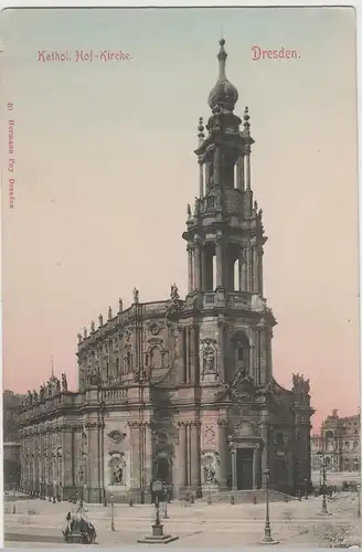 (64201) AK Dresden, Kath. Hofkirche, bis um 1901