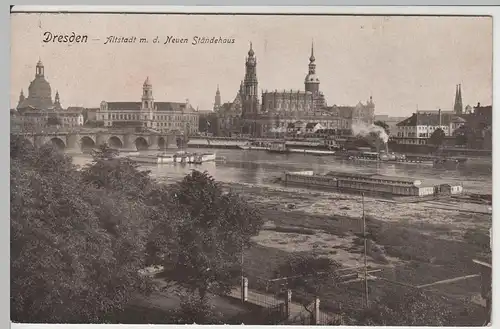 (64192) AK Dresden, Kath. Hofkirche, Ständehaus, Badeanstalt 1909