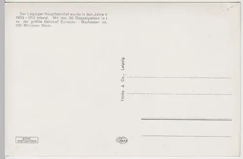 (64068) Foto AK Leipzig, Hauptbahnhof 1937-45