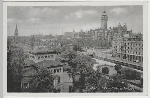 (64062) AK Leipzig, Blick aufs Neue Rathaus, vor 1945