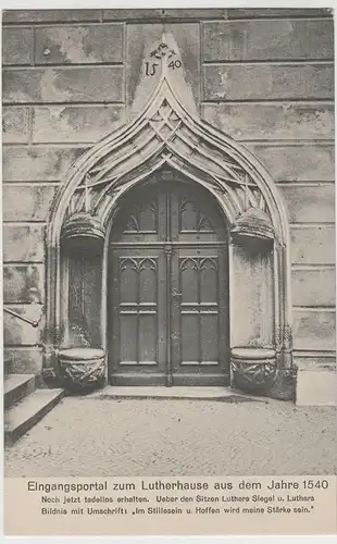 (64018) AK Wittenberg, Portal am Lutherhaus, vor 1945