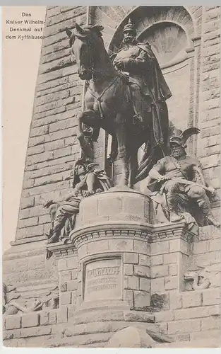 (64005) AK Steinthaleben, Kyffhäuserdenkmal, Kaiser Wilhelm-Denkmal 1908