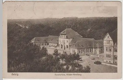 (63978) AK Belzig, Sanatorium, Kinder-Abteilung, 1922