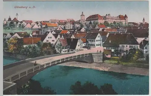 (63763) AK Günzburg, Stadtansicht mit Schloss 1922