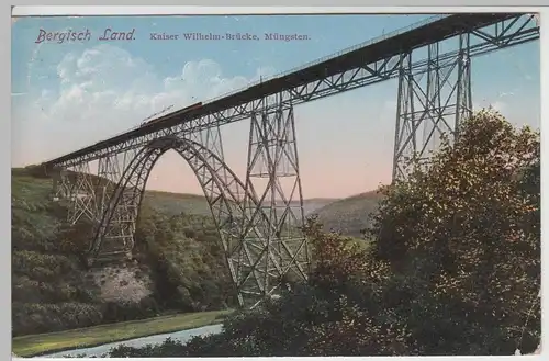 (63741) AK Berg. Land, Müngstener Brücke, Kaiser-Wilhelm-Brücke 1914