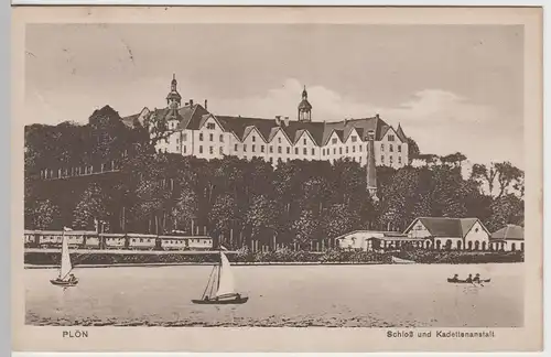 (63683) AK Plön, Schloss, Kadettenanstalt 1918