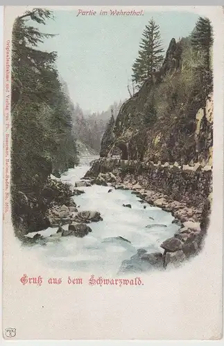 (63624) AK Gruß aus dem Schwarzwald, Wehratal, bis um 1905