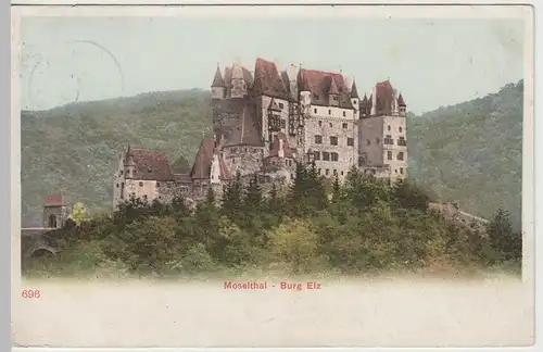 (63609) AK Wierschem, Burg Eltz, Moseltal 1906
