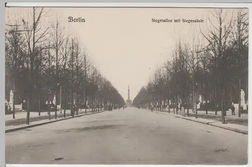 (63583) AK Berlin, Siegesallee mit Siegessäule, vor 1939