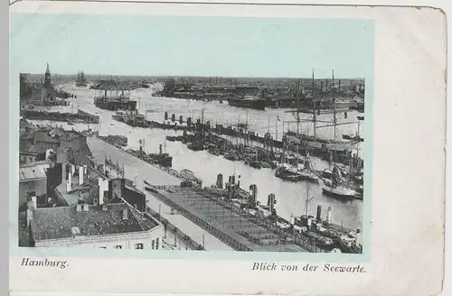 (63567) AK Hamburg, Blick von der Seewarte, bis um 1905