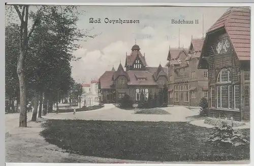 (63505) AK Bad Oeynhausen, Badehaus 2, Bahnpost 1909