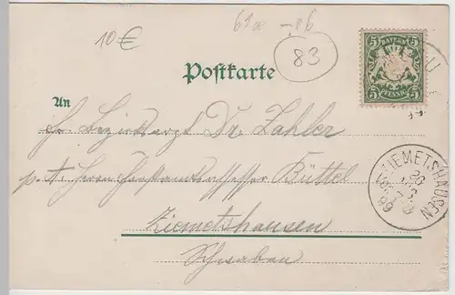 (63364) AK Schönau, Königssee, St. Bartholomä, Watzmann 1899