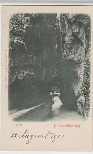 (63282) AK Partnachklamm, Reintal, Mitte 1902