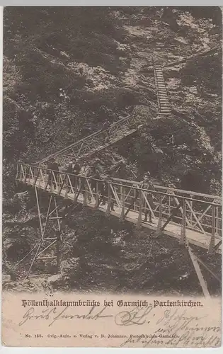 (63277) AK Höllentalklamm, Wetterstein, Brücke 1901