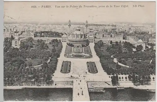 (63247) AK Paris, Palais du Trocadéro, prise de la Tour Eiffel, vor 1945