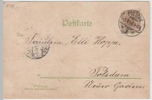 (62805) AK Gruss aus Potsdam, Charlottenhof, 1898