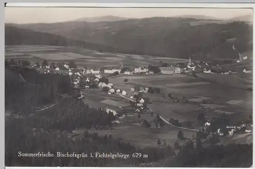 (62804) Foto AK Bischofsgrün im Fichtelgebirge, Gesamtansicht, 1929