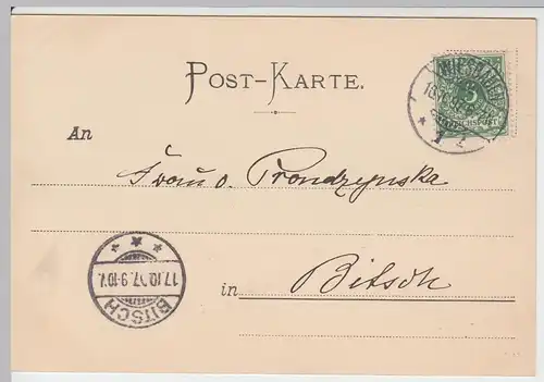 (62764) AK Gruss aus Wiesbaden, Kurhaus, 1897