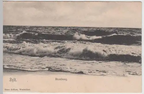 (62742) AK Sylt, Brandung, vor 1905