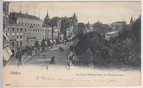 (62586) AK Aachen, Friedrich Wilhelm-Platz mit Elisenbrunnen, 1904