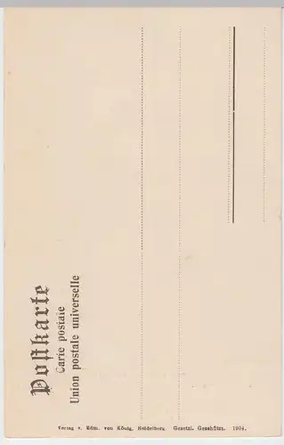 (62572) AK Gruss aus Heidelberg, Erker am Bibliotheksbau, 1904